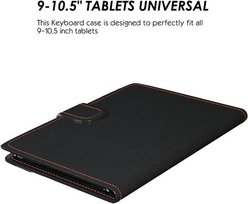 Ultra-Thin Leather Folio with Backlit Keyboard and Touchpad for 10" Tablets - Picture 4 of 8