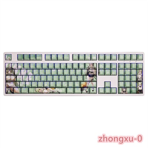 Anime Nikke 108 Keys PBT RGB Keycaps Cherry MX For Mechanical Keyboards - Picture 4 of 5