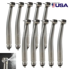 10pcs Turbina Dental LED E-generador de fibra óptica pieza de mano 4Holes 