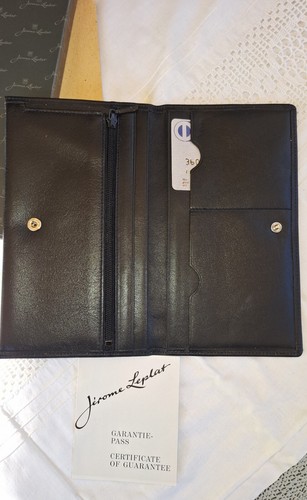 Jerome Leplat Brieftasche / Dokumentenmappe Etui, Leder, blau, Neu - Bild 2 von 2