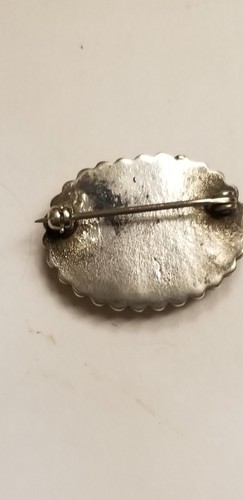 BROCHE DE PLATA ESTERLINA NAVAJO TURQUESA DE COLECCIÓN ROYSTON - Imagen 3 de 4