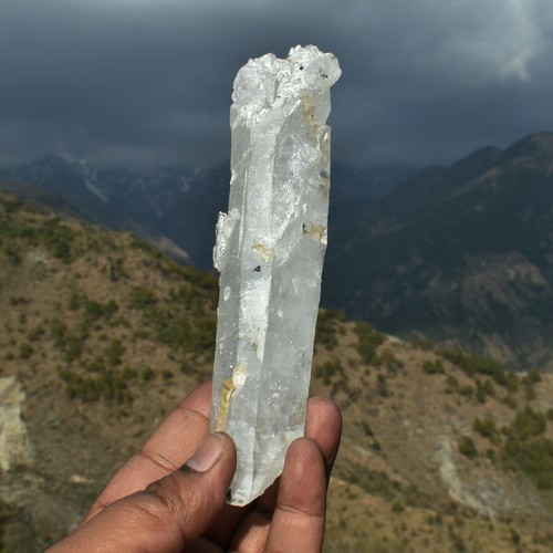 HIMALAYAN LEMURIAN SEED NIRVANA ICE QUARTZ Crystal with AQUAMARINE & TOURMALINE. - Picture 5 of 11