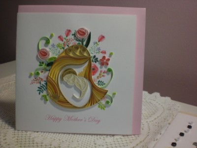 Quilling Cards LLC - 3D Mother's Day Note Card