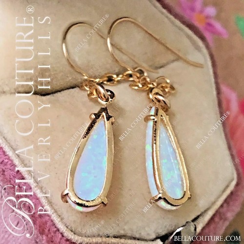 $699 PENDIENTES COLGANTES COLGANTES ARAÑA ORO 14K ÓPALO BLANCO VICTORIANO RAROS - Imagen 5 de 23