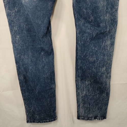 XRay Blue Acid Wash Tapered Jeans Mens Size 36x30 Dark Blue Stretch Mid Rise - Picture 6 of 12