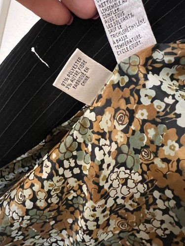 Jones New York Anzugjacke Rost Nadelstreifen mit Blumenfutter Gr. 8 - Bild 9 von 9
