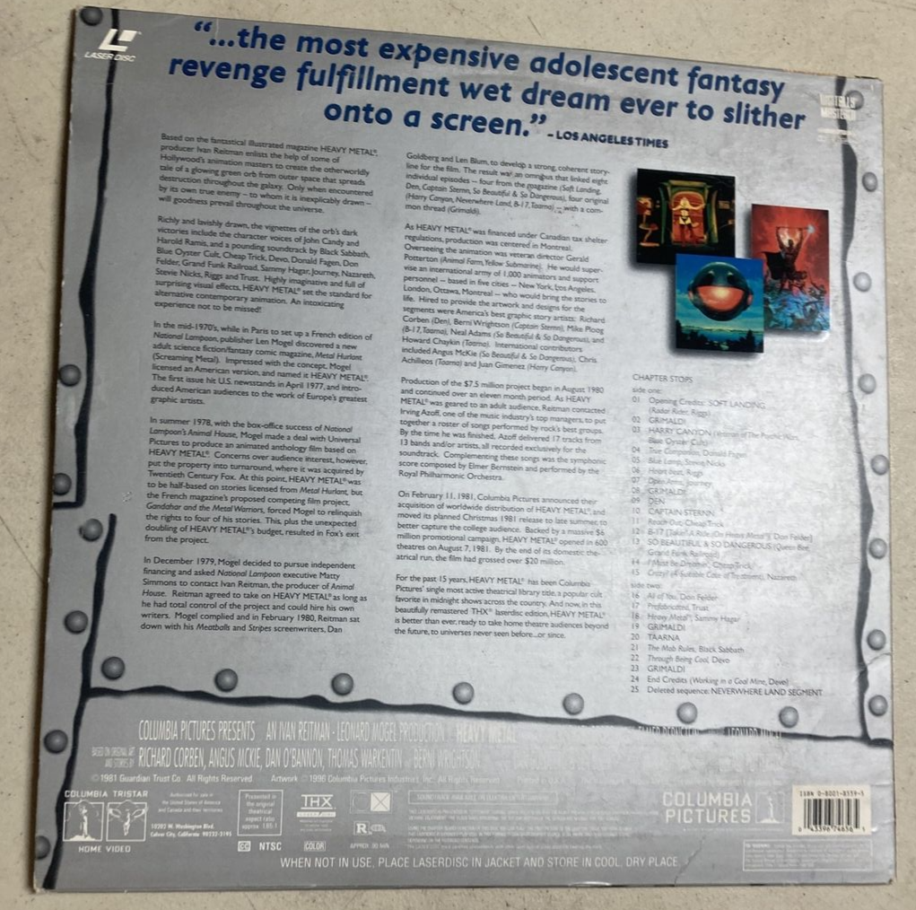 Heavy Metal (Laserdisc, 1996) 43396746565 eBay