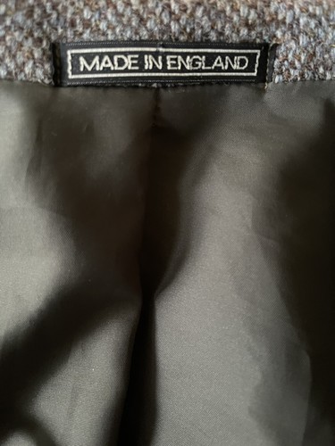 VINTAGE HAND WOOVEN HARRIS TWEED ELBOW PATCH EQUESTRIAN LADIES BLAZER SIZE 12. - Picture 7 of 12