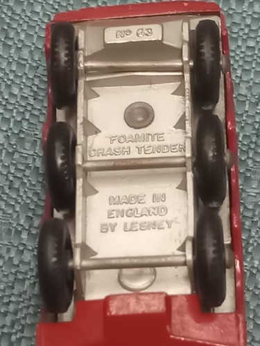 Vintage Lesney Series No. 63 Red Foamite Airport Crash Tender Die-cast - Picture 7 of 7
