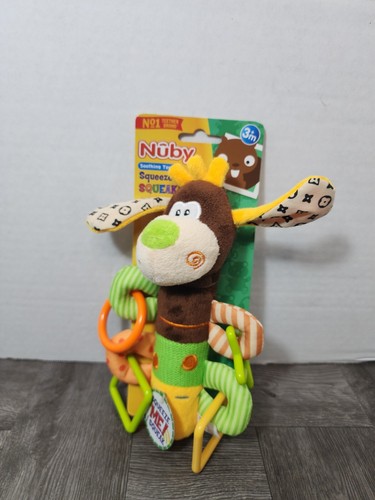Nuby beruhigender Beißring Squeeze N Quietschspielzeug für Kinder 7 Fuß groß USA Verkäufer