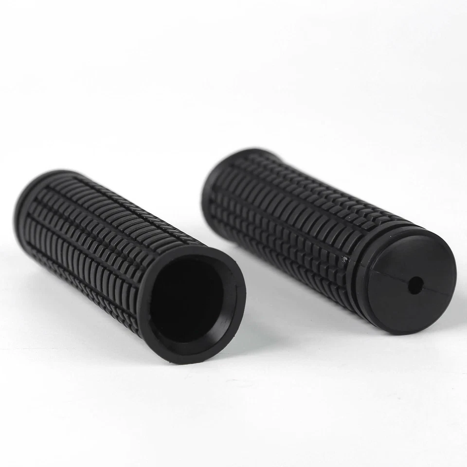 2 PCS Black Pattern 7/8 in Opening Flexible Durable Rubber Bike Grips 4" Length - Image 4 of 4