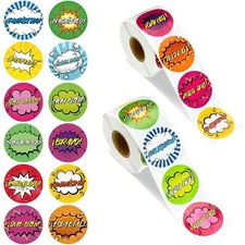 1000 Pcs 1.5 Inch Round Spanish Reward Stickers Roll for Kids Students Teachers