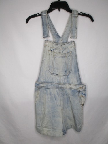 H\u0026M Womens Denim Shortalls 8 Blue 