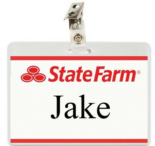 Jake from State Farm ID Badge Name Tag Cosplay Costume Halloween Insurance