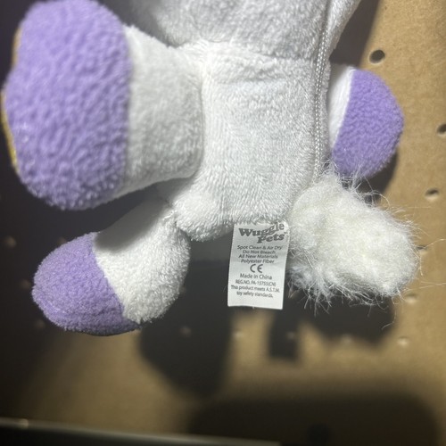Wuggle Pets Stuffed Animal Unicorn White Purple Yellow 6" Kids Toy Collector's - Picture 4 of 7