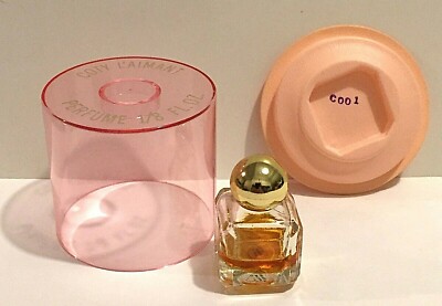Coty l'Aimant Perfume Round Box Pink Plastic Cylinder