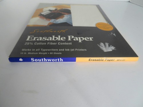 Papel borrable Southworth #MP412C 25% fibra de algodón 16# peso mediano 80 hojas - Imagen 2 de 10