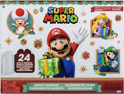 New 2022 Super Mario Advent Calendar 24 Days 13 Figures 11 Accessories Rare