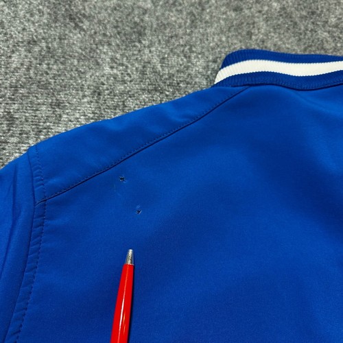 Mizuno Jacket Mens Large Blue Full Zip Mock Neck Hand Pockets Ribbed Hem Cuffs - Picture 12 of 14