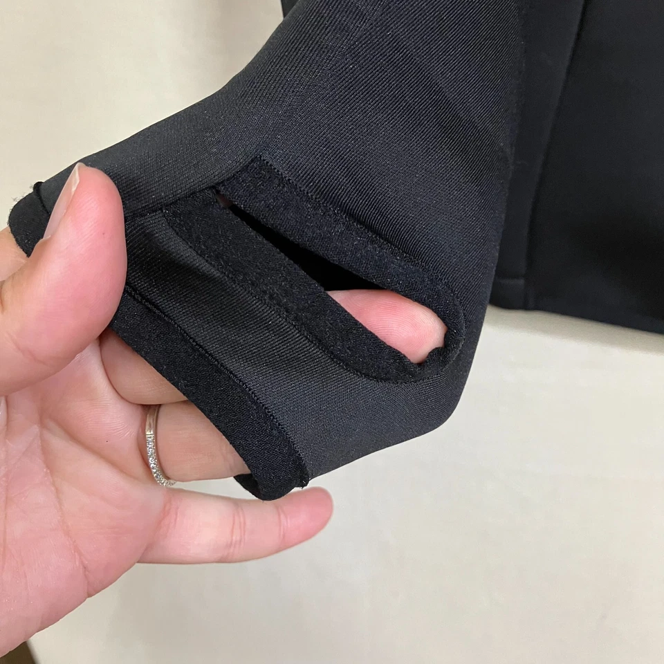 Chaqueta Tri-Mountain Mujer Negra Capa Media Tejida FL7000 Cremallera Completa Bolsillos con Cremallera Foto 3 de 4