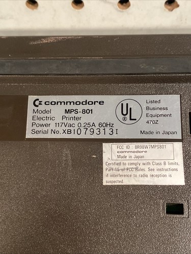 Commodore 64 MPS 801 stampante vintage dot matrix si accende riparazione ricambi - Foto 8 di 9
