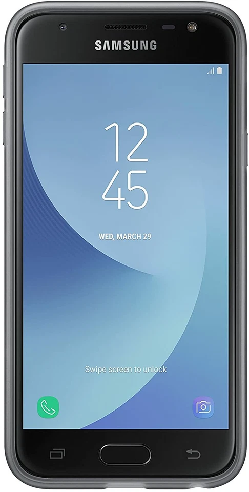 Carcasa original Samsung Jelly Cover para Galaxy J3 2017 color negro. - Imagen 3 de 4