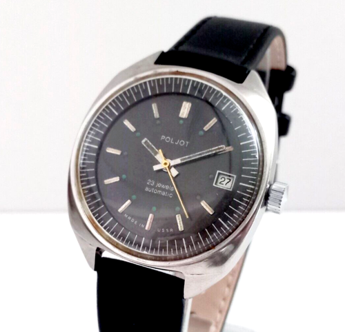 Vintage Wristwatch POLJOT Automatic Movement USSR Soviet Men's Watch Serviced - Picture 2 of 12