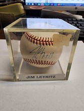 AUTOGRAPHED BASEBALL JIM LEYRITZ NEW YORK YANKEES
