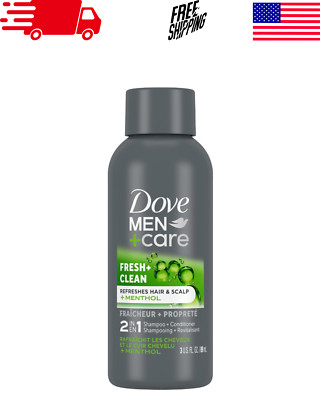 2 in 1 Shampoo and Conditioner with Caffeine for Thinning Hair Fresh Clean 3oz
