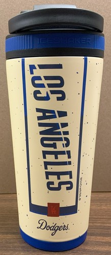 LOS ANGELES DODGERS CITY 26oz STAINLESS STEEL ICE SHAKER BOTTLE W/HANDLE - Picture 2 of 5