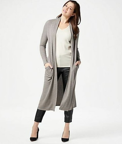 Lisa Rinna Open Front Duster Cardigan 
