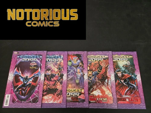 Conquest 2099 1-5 Complete Frame Variant Set Comic Lot Marvel Collection