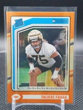 2024 Donruss Football Taliese Fuaga Rated Rookie Orange /75 Saints