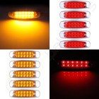 10x Red Amber 12 Led Ultra-thin Side Marker Clearance Light Peterbilt-style
