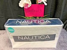 NEW Authentic NAUTICA Tyrell QUEEN SIZE Sheet Set Gray  White