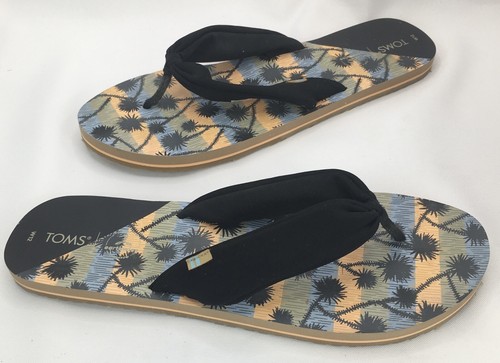 TOMS 10016555 Piper Thong Flip Flops Women’s Sandals Casual Black Size 12 EUC! - 第 3/7 張圖片