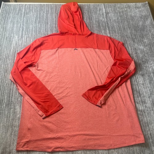 Simms Solarflex Hoody Mens XXL Red Fishing Shirt Longsleeve Stretch UPF Outdoor - Picture 9 of 13