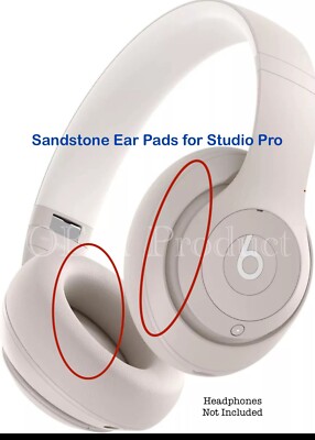 2 x Replacement EarPads Cushion  for Beats Studio Pro - Sand Stone