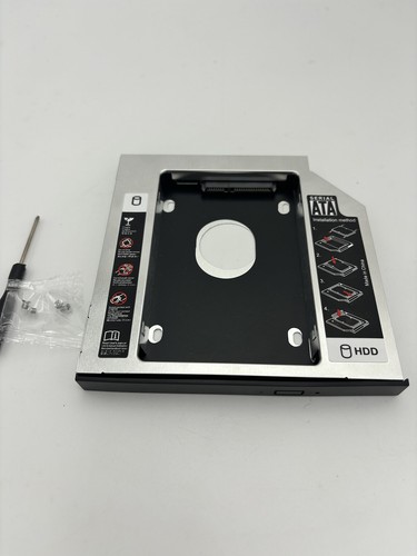 Universal Hard SATA 2nd SSD HDD Drive Caddy For 12.7mm CD/DVD-ROM Optical Bay UK - Afbeelding 3 van 9