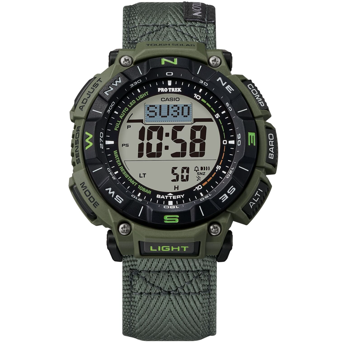 CASIO PRO TREK GPS 腕時計 Casio Pro Trek Tough Solar Watch Triple Sensor 51.6mm PRG-600 Mens