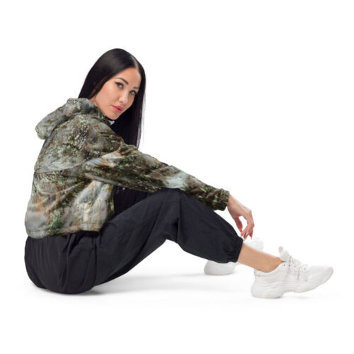 Quartz Moss Lichen Women’s cropped windbreaker - Picture 2 of 19