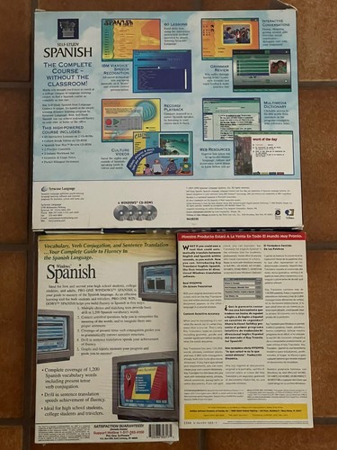 Spanish Complete Course, Translator, Windows PC Language Teach Lesson Lot IBM - Picture 2 of 3