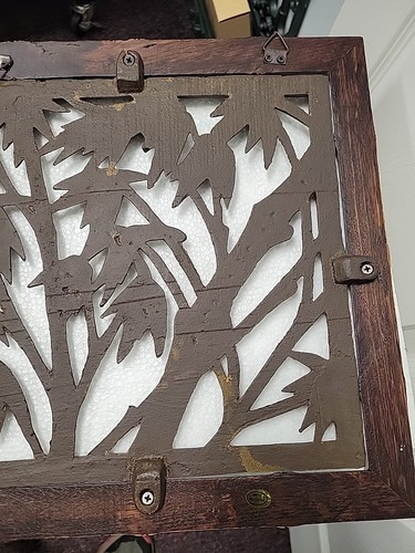Bamboo PALM WOOD AND iron Wall Hanging - Picture 4 of 6