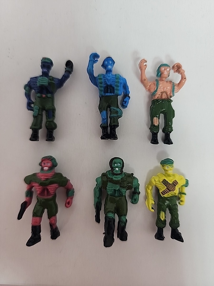 Vintage 6 Mini Figures Little Zombie Soldiers Vending Toy Prizes