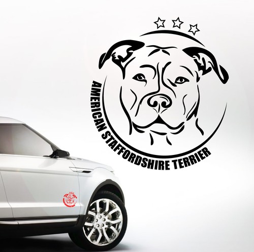 Siviwonder Turnbeutel "AMERICAN STAFFORDSHIRE TERRIER TAXI" - 100% Baumwolle, 37x46 Cm, Schwarz