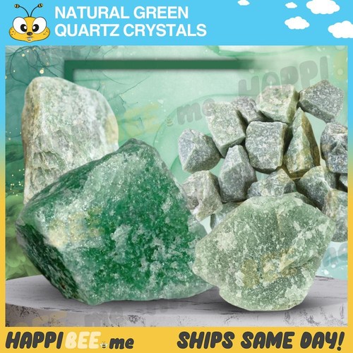 Natural Green Rose Quartz Crystal Stones💎Bulk Rough Carat Mineral Healing Rocks - Picture 11 of 25