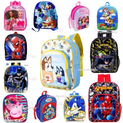 Kids School Bag Travel Spiderman Avengers Peppa Pig LOL