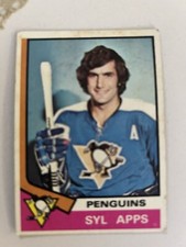 Syl Apps Pittsburgh Penguins 1974-75 Topps #13