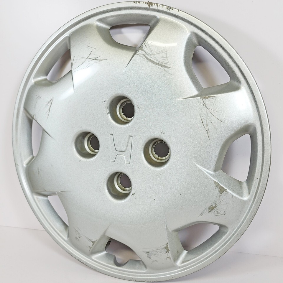 Set Of 4 Silver 15 Inch Wheel Cover Hubcaps For 1998-2002 Honda Accord - Push-On Style, ABS Material