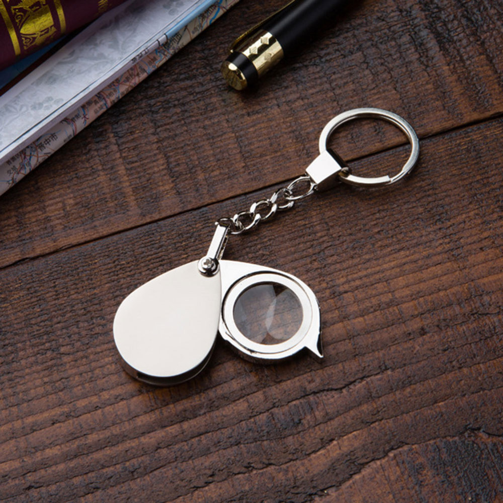3 Count Magnifier Keyrings Foldable Keychain Glass Loupe Elder eBay